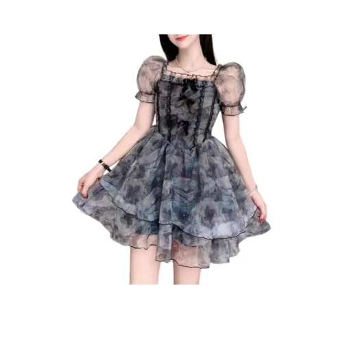 YICHEN Короткое платье с короткими рукавами женское