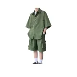 Комплект одежды (Зеленый топ + Зеленый низ)