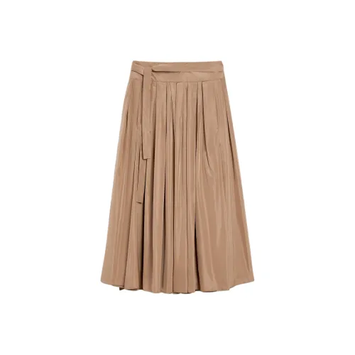 MaxMara Повседневный Длинный Юбка Женская Светлый Умбра