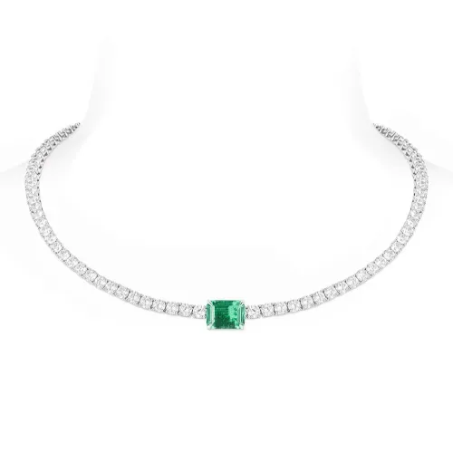 KOYOOME Культивированный Рубин Сапфир Изумруд Золото Покрытие S925 Серебро Ожерелье Унисекс