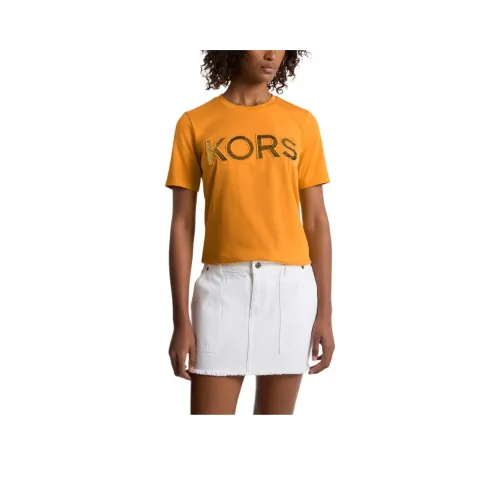 MICHAEL KORS Стандартная футболка женская оранжево-красная