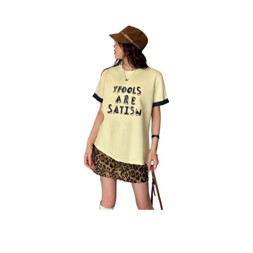 FANKUIEN Светло-желтые Женские футболки