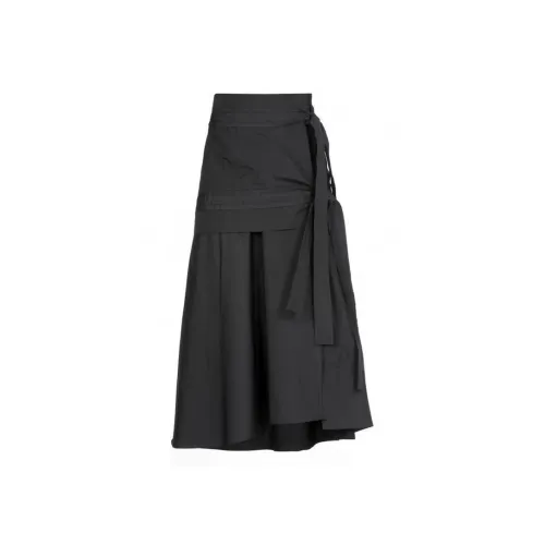 Lan Miao AB1129 GREY Женские Повседневные Длинные Юбки