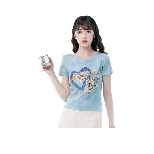 MINETTE Небесно-голубые Женские Т-рубашки