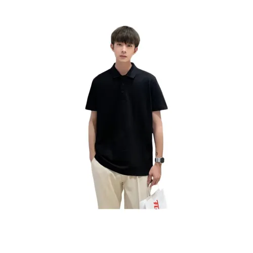 Wooden Rabbit Поло Элегантность Мужской Модный Китайская модная тенденция Комплект Топ Универсальный Однотонный Роскошь Мужской