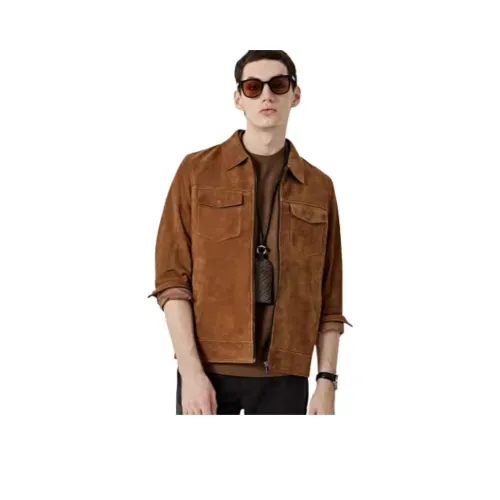 DIKENI Кожа Куртка Мужская Пустыня CAMEL