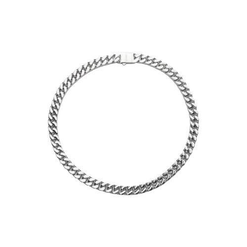 ICEGANG Титановые стальные ожерелья мужские серебряные