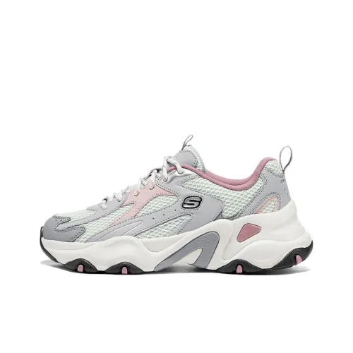 Skechers D'LITES 5,0 Устойчивые к истиранию Низкие Топ Кроссовки с Толстой Подошвой Женские Серые