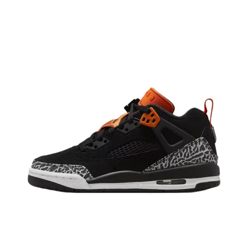 Джордан Spizike Low Топ Детские Баскетбольные Кроссовки Черные Подростки