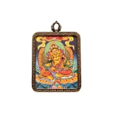 Желтое ожерелье Tangka Бог богатства (Стиль позиционирования Два)