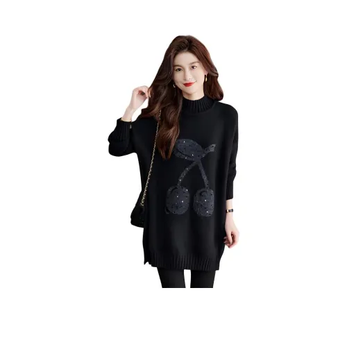 Корейский стиль Свитер Женский Черный