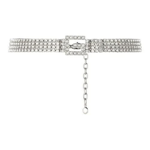 GUCCI Металл Crystal Necklaces Женское Серебро