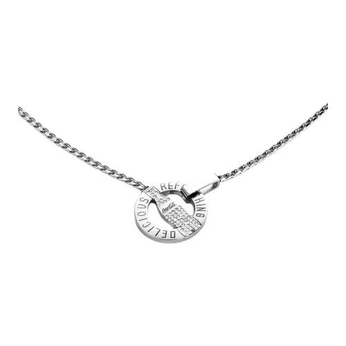 Coca Cola Титановая сталь Богатство Ожерелья Унисекс Серебряный