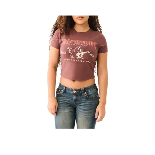 TRUE RELIGION T Рубашка Женская Коричневая