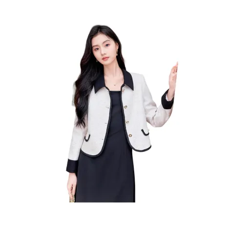 Like The Age Of Water Вельвет Feel Пальто Женское Черный Белый