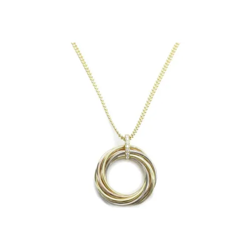 Cartier Trinity Series 18К Розовое Золото Ожерелье Женское Золотое