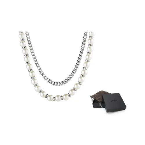 DAP Смешанный материал Ожерелье Серебряное Женское