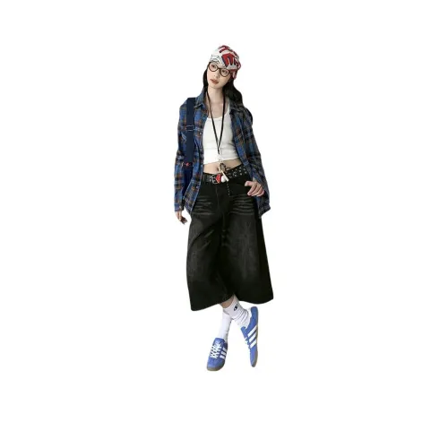 BRN Черные шорты-капри женские джинсовые шорты