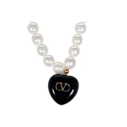 Valentino Латунь Искусственный жемчуг Ожерелье Женское Белое