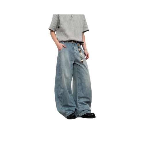 A02 Синие Унисекс Джинсы