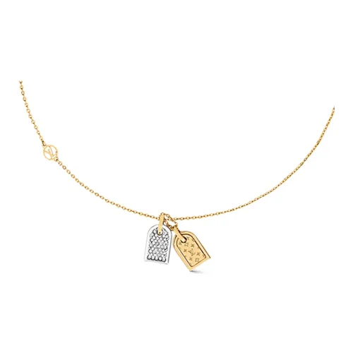 LOUIS VUITTON Precious Nanogram Tag Metal Necklaces Женские