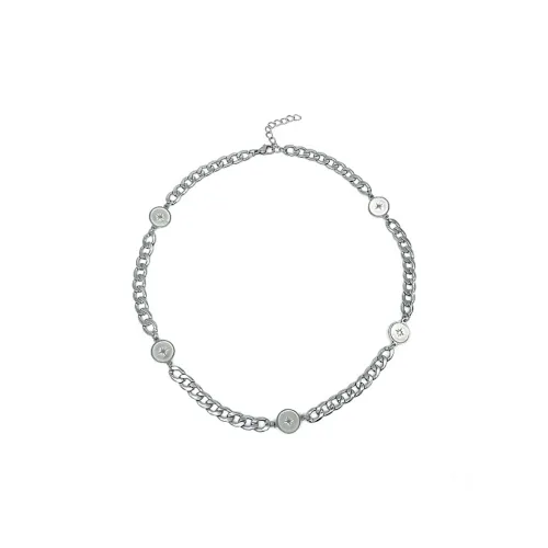 FOREVER MELODY Титановые стальные ожерелья унисекс серебряные