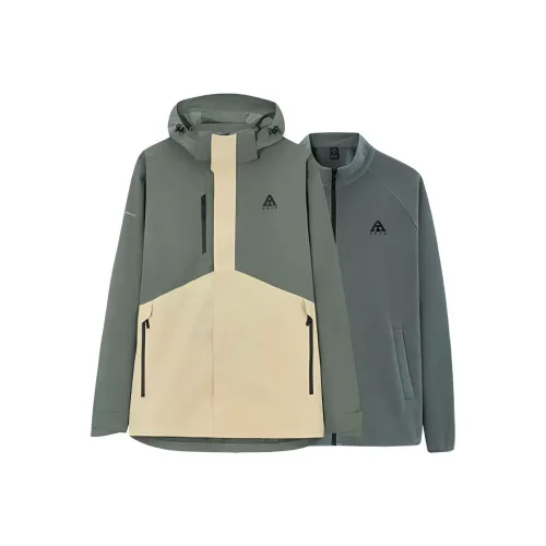 ANTA ZONGXUNXILIE Куртки и пальто Мужской Водный зеленый Простой хаки