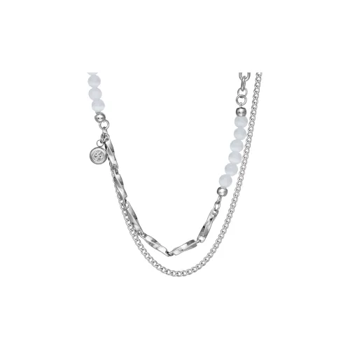 ENFANTIN Титановая сталь Стразы Стекло Кошачий глаз Ожерелья Унисекс