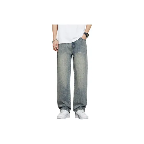 GEOREFOOL K582 Ностальгический синий Мужские Джинсы