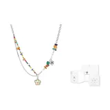 Многоцветное ожерелье со смайликом [Розовая любимая коробка]