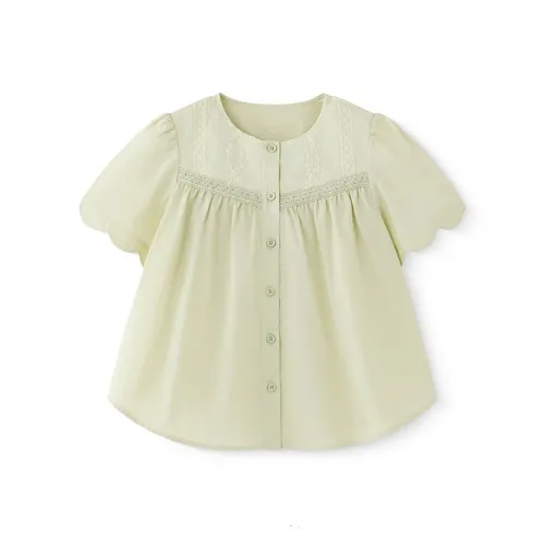 YeeHoO Повседневная рубашка светло-зеленая для детей 3-7 лет