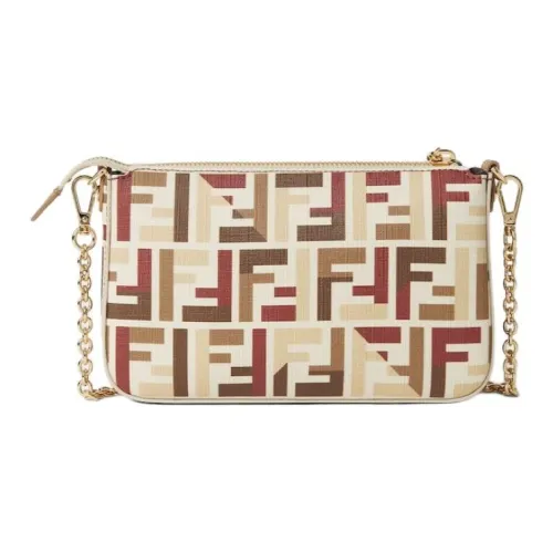 FENDI Baguette Ткань Сумка Baguette Ручная Сумка через плечо Сумка на плечо Маленькая Женская Многоцветная