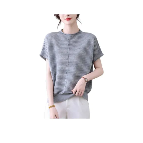 H YXIANG Т-рубашка с рукавом-капри на плечах женская