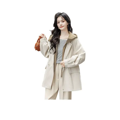 Cypress House Тренчкот Женский Бежевый