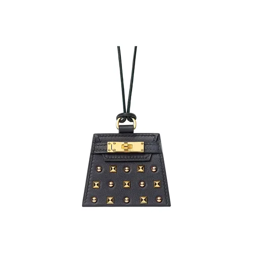 HERMES Сплав Ожерелье Черное Женское