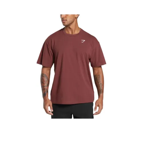 GYMSHARK Кирпично-красный Мужской T-рубашки
