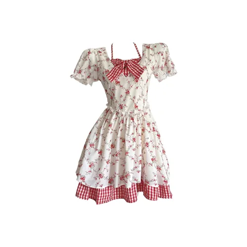 GRAYISMOON Короткое платье с короткими рукавами женское