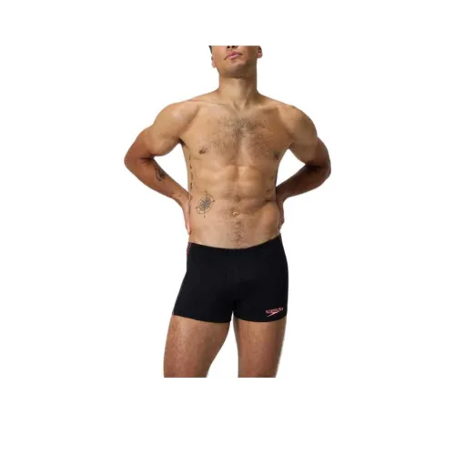 Speedo TechPanelAquashort Плавательные шорты Мужские Черный Коралловый