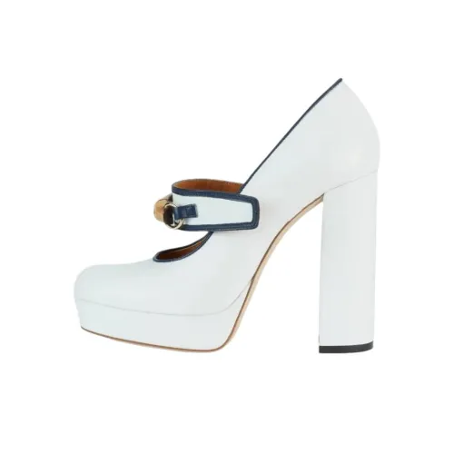 CASABLANCA Грубый каблук Туфли Мэри Джейн 12 см Женские Белые