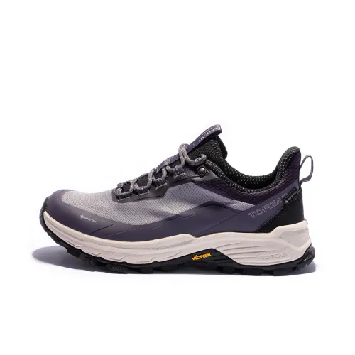 TOREAD Slip-resistant Abrasion-resistant Low Top Hiking Shoes Women's Warm Gray Purple TOREAD Противоскользящие Аbrasion-resistant Низкие Кеды Походная обувь Женские Теплый Серый Фиолетовый