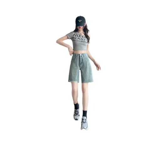 YICHEN Джинсовые шорты Женские Blue