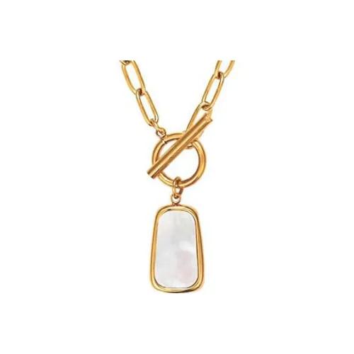 Exhibition Титановая сталь + Белая раковина Ожерелья Женские