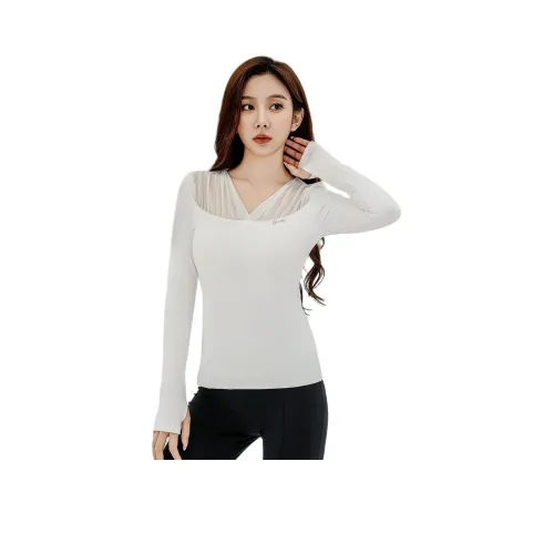 Барби Натуральный белый Женская Йога T-рубашка