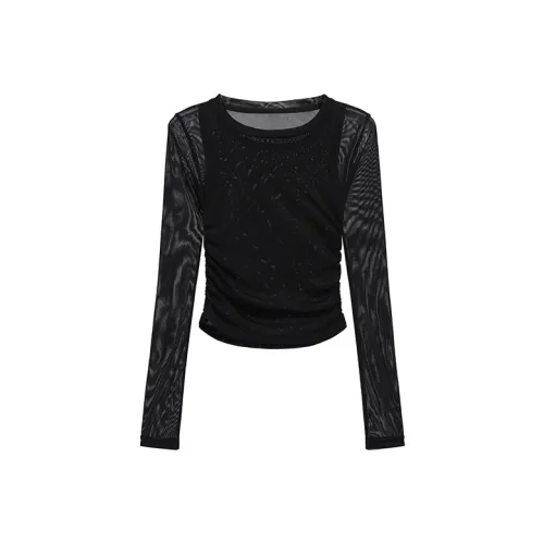 ADXKM Черные Женские Футболки