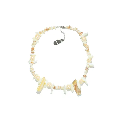 Get'em ON Shell Pearl Crushed Stone Necklaces Unisex