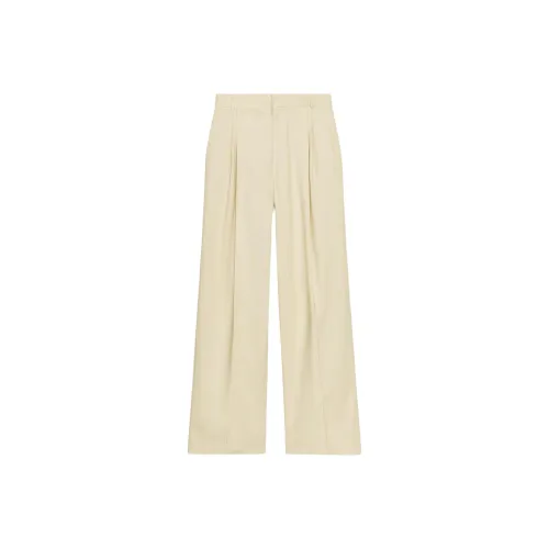 ZARA ZW Series Светло-желтые Женские Повседневные Брюки