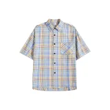 [8851 Короткий рукав] Желтая клетка