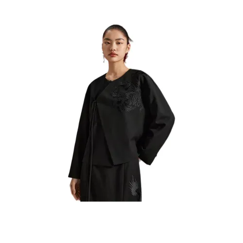 NAWEI Cropped Coat Women's Black NAWEI Укороченное пальто женское черное