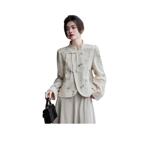 【Dme】 Куртки Пальто Женские Светлый Абрикос