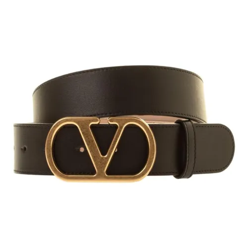 Valentino Кожаные ремни Унисекс Коричневый 4CM